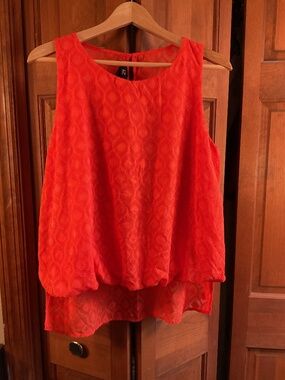 IZ BYER orange blouse size XL